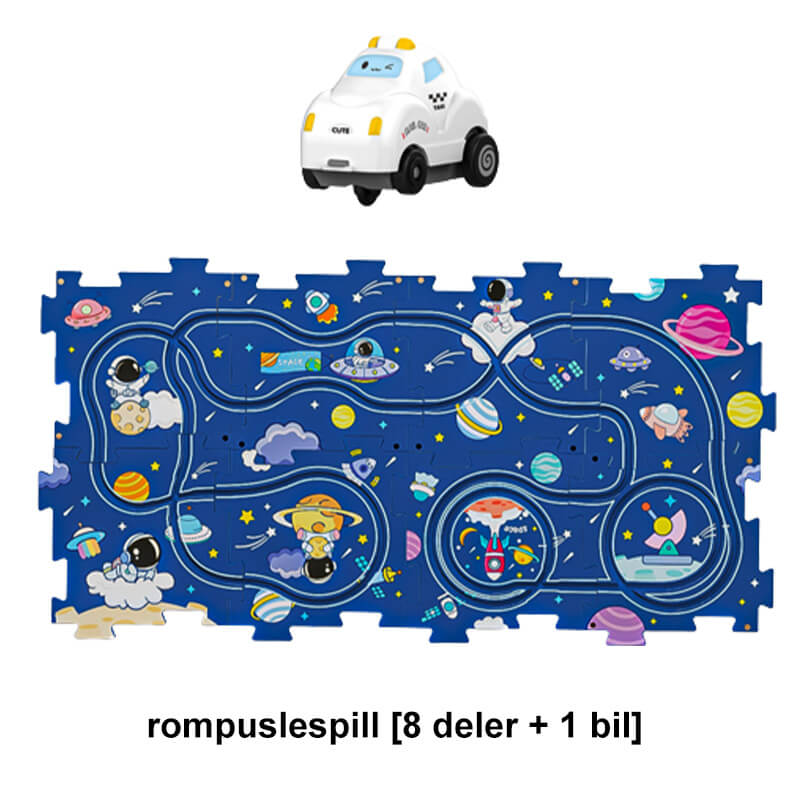 "Värikäs lasten DIY kaupunkikilparatapeli, monipuoliset palat, sähköautot, kehittää ongelmanratkaisua ja luovuutta."