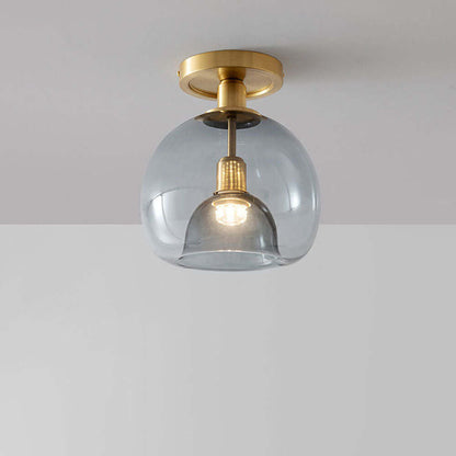 Verre Contemporain Gris Couloir Plafonnier